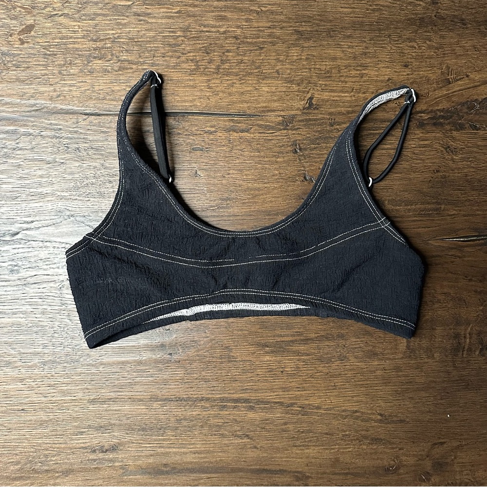 Free People Beach Black Bikini Top Size Medium